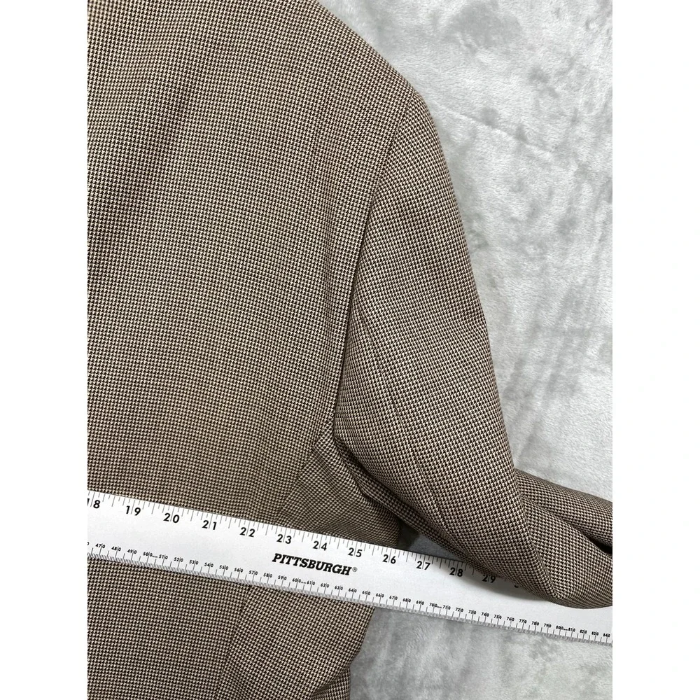 Cremieux Loro Piana Wool Sport Coat Mens 50L Tan Brown Houndstooth Canada